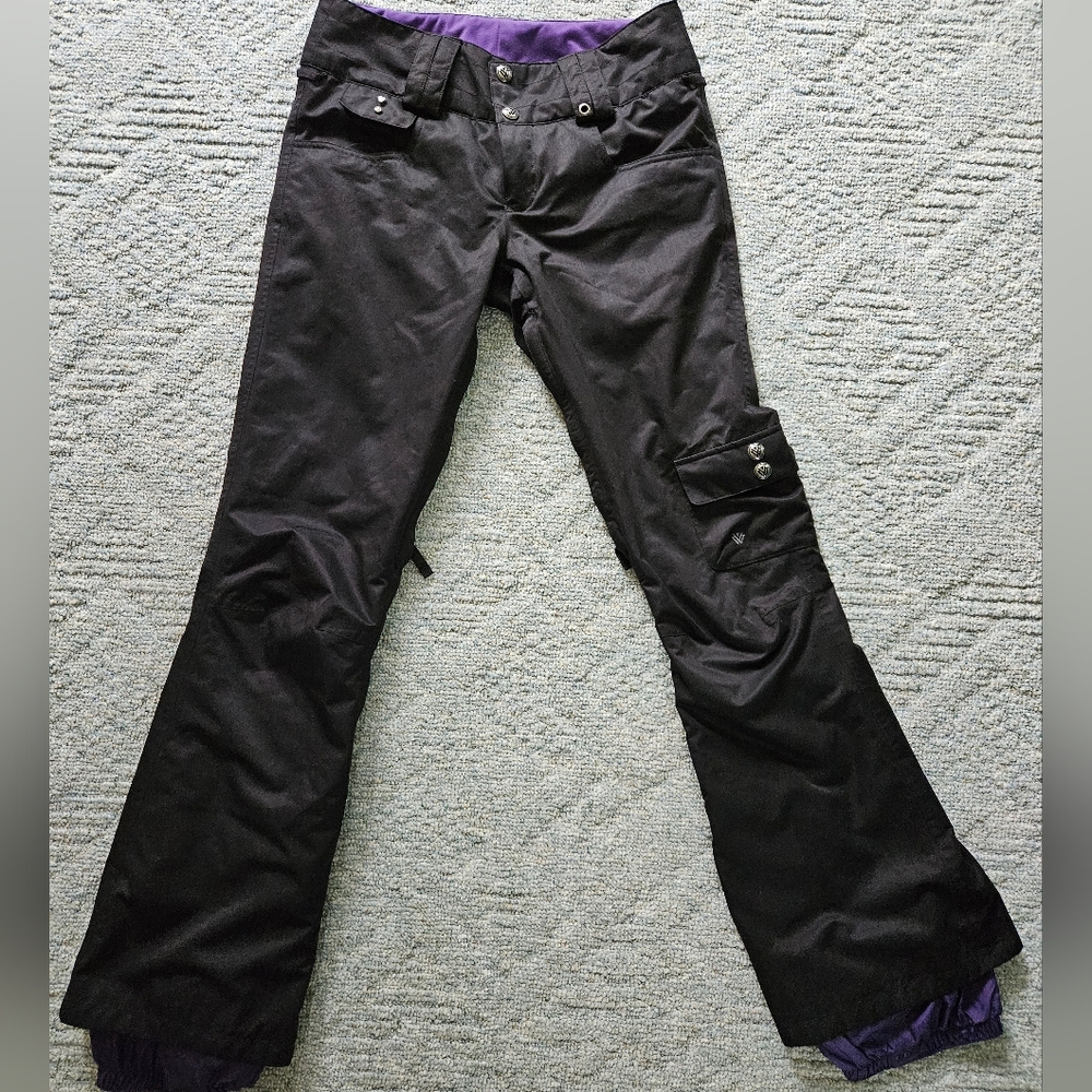 Womens black burton snow pants dry ride size 3